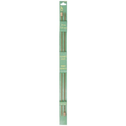 Pony Bamboo 2.25mm Single Point Knitting Needles 33cm