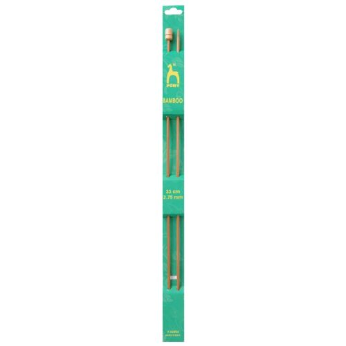 Pony Bamboo 2.75mm Single Point Knitting Needles 33cm