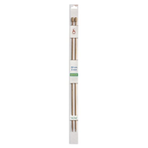 Pony Bamboo 3mm Single Point Knitting Needles 33cm