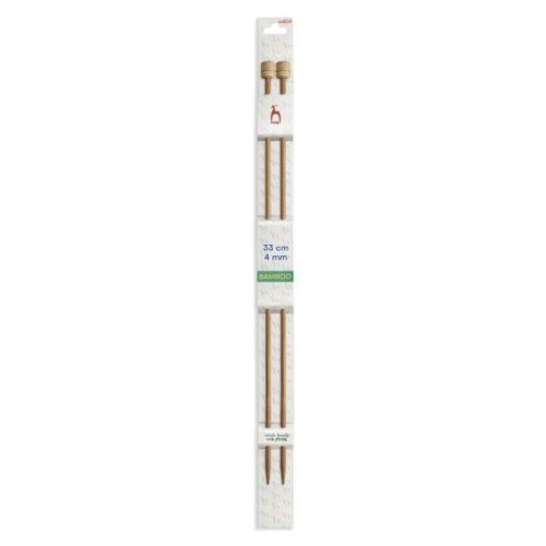 Pony Bamboo 4mm Single Point Knitting Needles 33cm