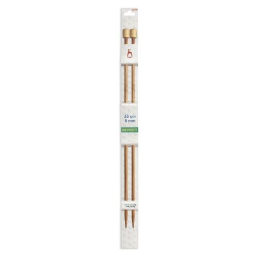 Pony Bamboo 5mm Single Point Knitting Needles 33cm