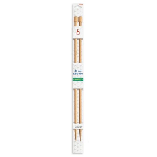 Pony Bamboo 6.5mm Single Point Knitting Needles 33cm