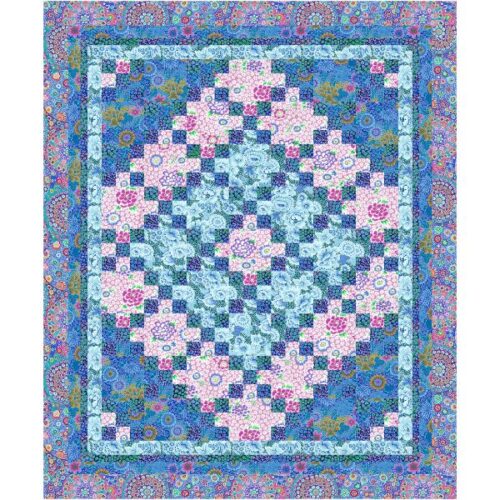 Round and Round Quilt Kit Cool, Kaffe Fassett Cotton Lawn