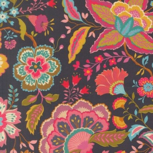 11980 12 Jasmine Florals Midnight, Sitara by Crystal Manning