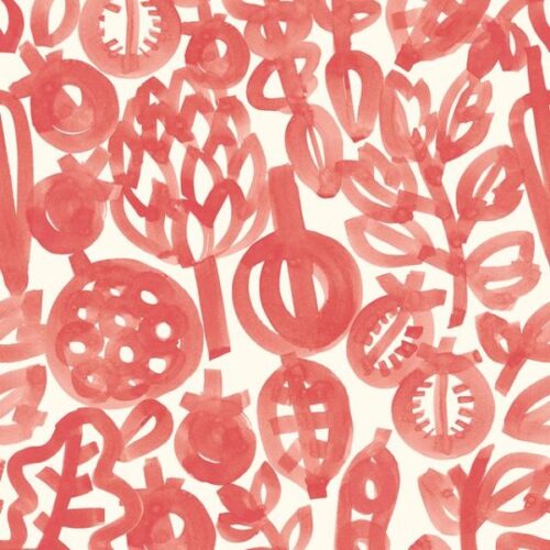 BG088 Pomegranate Red, Vegetable Patch by Bluebellgray