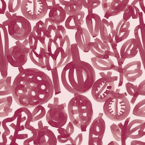 BG089 Pomegranate Plum, Vegetable Patch by Bluebellgray