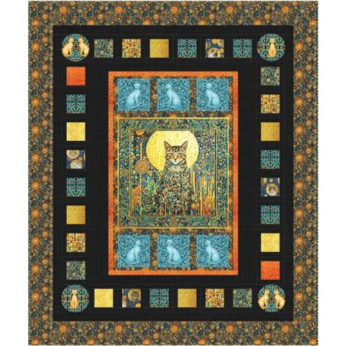 Cat Nouveau Quilt Kit, Klimty Cats by Patrick Lose