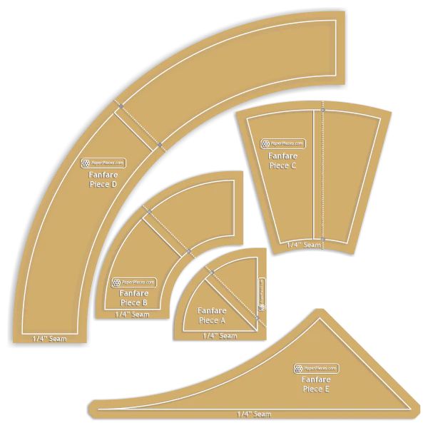 Contast Fanfare Acrylic Cutting Template Set by Kaffe Fassett
