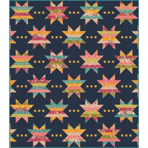 Spaced Out Dark Quilt Kit, Sitara by Crystal Manning