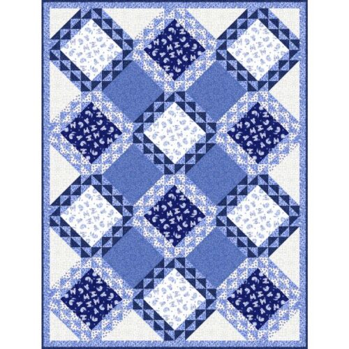 Tiled Diamonds Quilt Kit, Chateau Meow by Whistler Studios