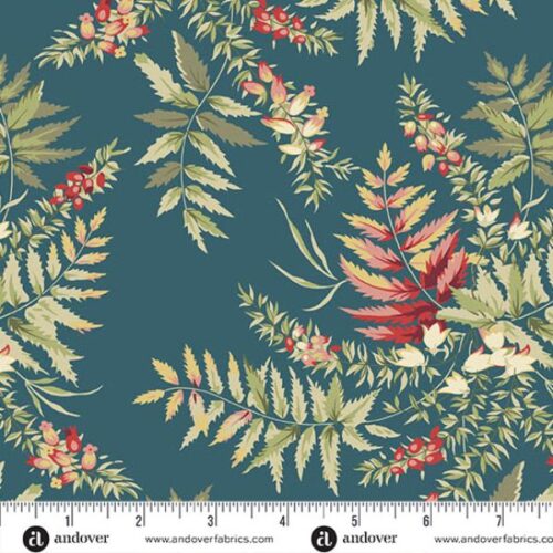 10541-B Fern Velvet, Secret Stash Blue Willow by Edyta Sitar