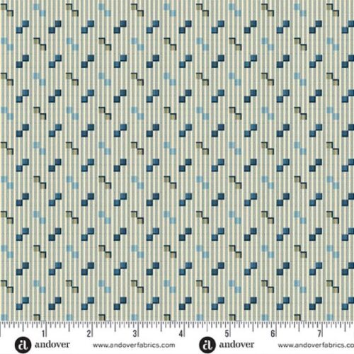 10563-B Box Step Denim, Secret Stash Blue Willow by Edyta Sitar