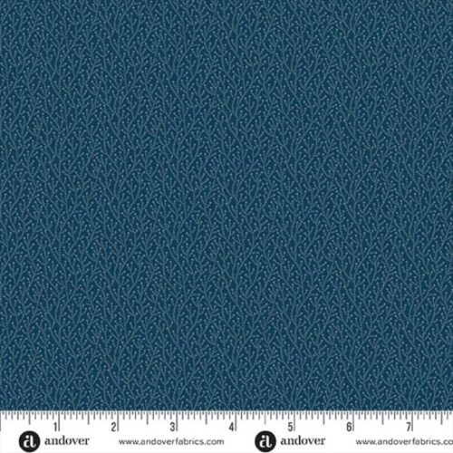 10564-B1 Wintergreen Midnight, Secret Stash Blue Willow by Edyta Sitar