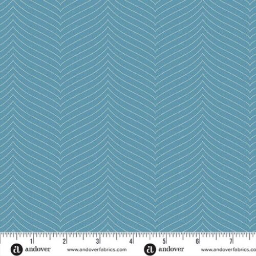 10580-B Herringbone Morning, Secret Stash Blue Willow by Edyta Sitar