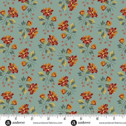 10584-B Wildflower Seafoam, Secret Stash Blue Willow by Edyta Sitar
