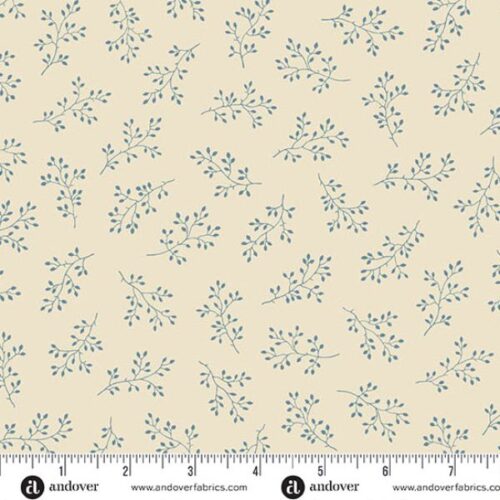10585-L Windswept Bisque, Secret Stash Blue Willow by Edyta Sitar