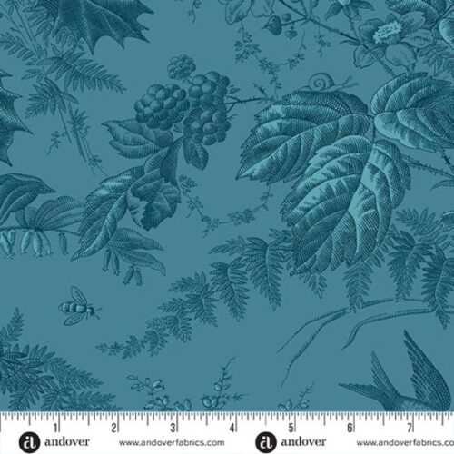 10586-B Vermont Teal, Secret Stash Blue Willow by Edyta Sitar