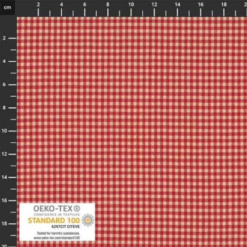 2750-004 Nordso Red Gingham Check Cotton Dressmaking Fabric