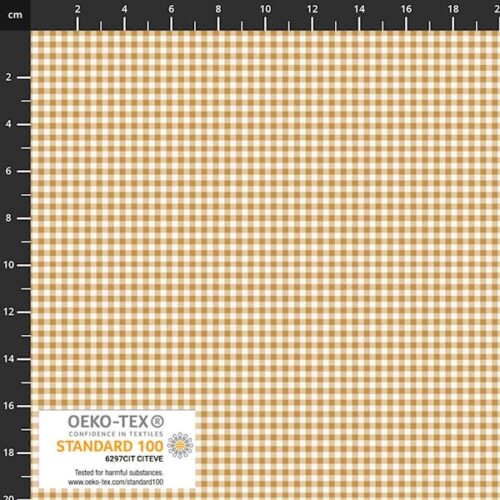 2750-200 Nordso Yellow Gingham Check Cotton Dressmaking Fabric