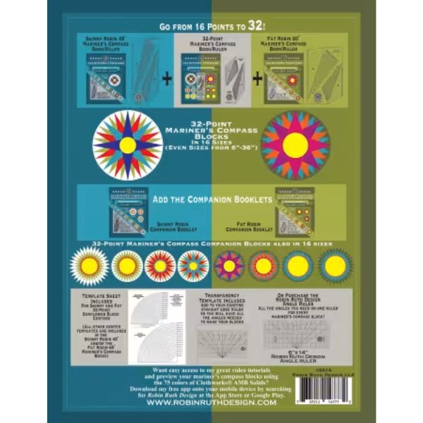 32 Point Mariner's Compass Book and Ruler Combo