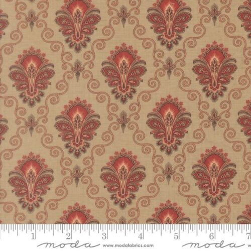 36153 13 Camomille Paisley Damask Roche, Le Jardin Rouge by French General
