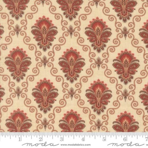 36153 14 Camomille Paisley Damask Pearl, Le Jardin Rouge by French General