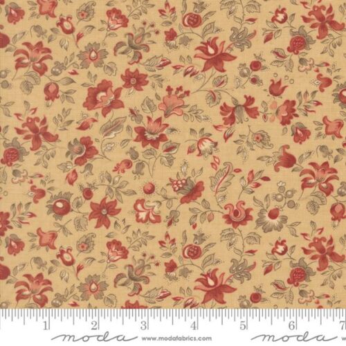 36154 15 Clemenceau Florals Oyster, Le Jardin Rouge by French General