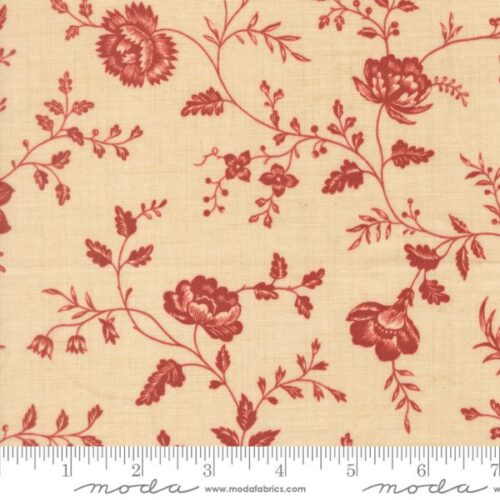 36155 15 Dauphin Florals Toile Pearl, Le Jardin Rouge by French General