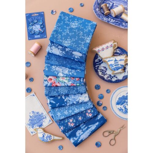 Dark Fat Quarter Pack (10 pieces), Something Blue by Tilda (Cut in House)