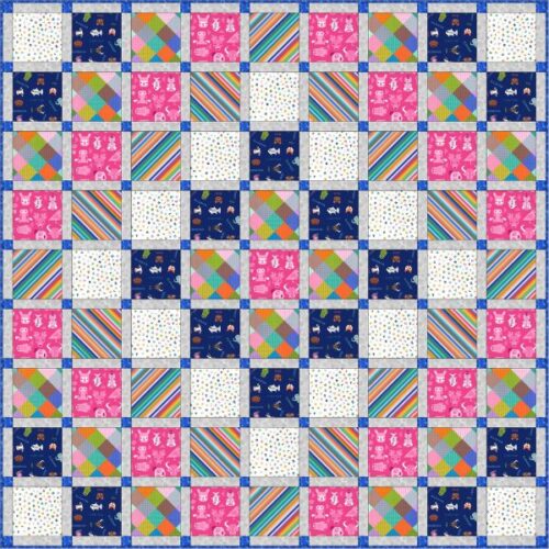 Animal Alphabet Squares Quilt Kit by Lewis & Irene