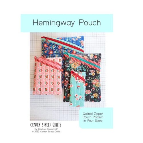 CEN101 Hemingway Pouch Patttern by Kristina Brinkerhoff of Center Street Quilts