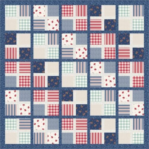 Country Comforts Flannel Quilt Kit 1 by Lewis & Irene