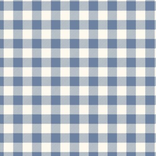 F1B Breezy Blue Buffalo Check Flannel, Country Comforts Flannel by Lewis & Irene