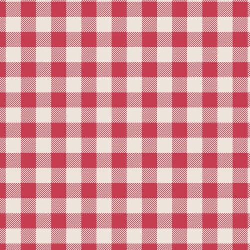 F1C Cozy Red Buffalo Check Flannel, Country Comforts Flannel by Lewis & Irene