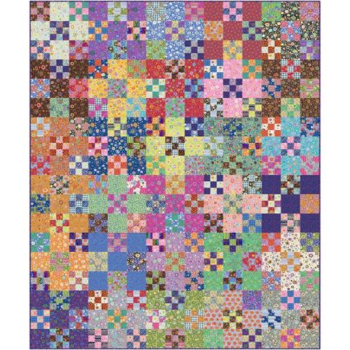Nine-Patch Hopscotch Quilt Kit, Bits and Bobs by Brandon Mably for Kaffe Fassett Collective