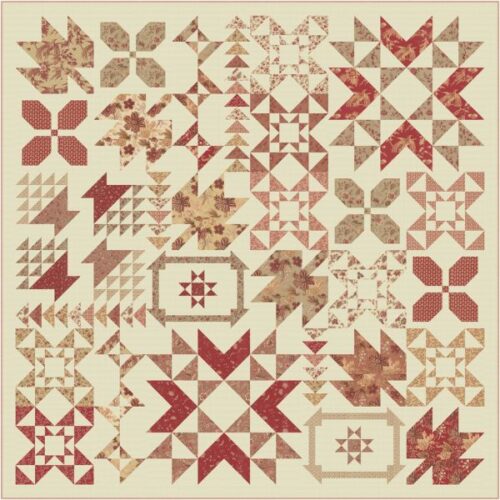 Oh Happy Day Quilt Kit, Le Jardin Rouge by French General