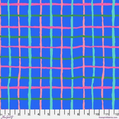 PWBM105.Blue Grid, Brandon Mably for Kaffe Fassett Collective