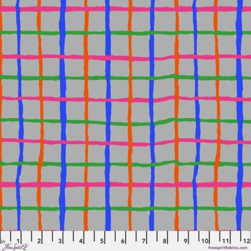 PWBM105.Grey Grid, Brandon Mably for Kaffe Fassett Collective