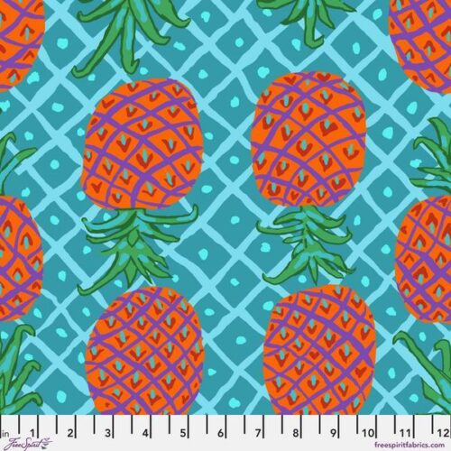 PWBM108.Aqua Upside Down, Brandon Mably for Kaffe Fassett Collective