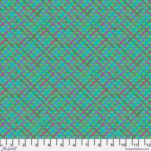 PWBM109.Green SM Mad Plaid, Bits and Bobs by Brandon Mably for Kaffe Fassett Collective