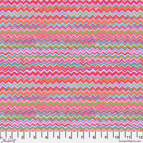 PWBM111.Pink Zig Zag, Bits and Bobs by Brandon Mably for Kaffe Fassett Collective