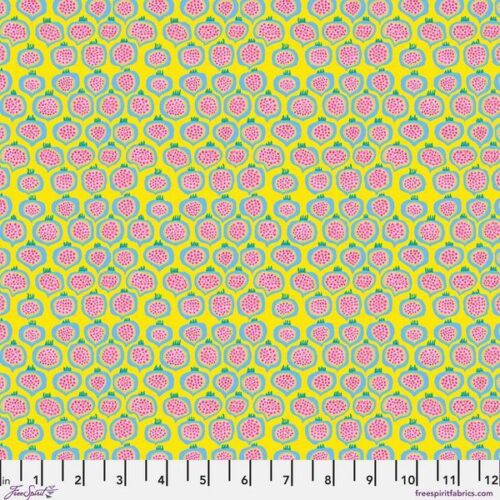 PWBM113.Yellow SM Pomegranate, Bits and Bobs by Brandon Mably for Kaffe Fassett Collective