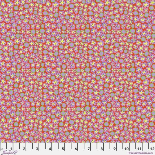 PWBM114.Orange Primulas, Bits and Bobs by Brandon Mably for Kaffe Fassett Collective