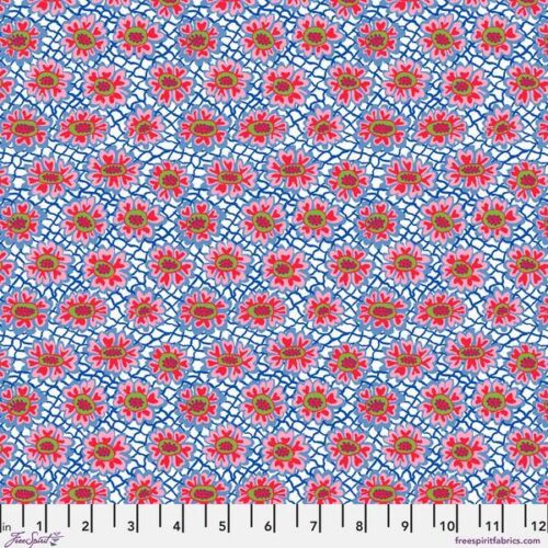 PWBM116.White Flower Net, Bits and Bobs by Brandon Mably for Kaffe Fassett Collective