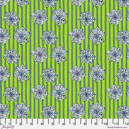 PWBM120.Green Zebra Lily, Bits and Bobs by Brandon Mably for Kaffe Fassett Collective