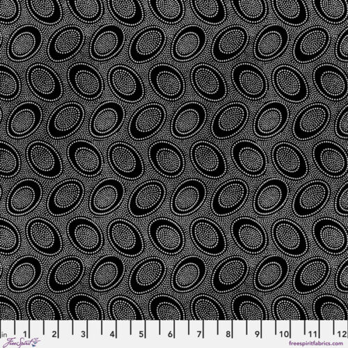 PWGP071.Black Aboriginal Dot: Kaffe Fassett for Kaffe Fassett Collective