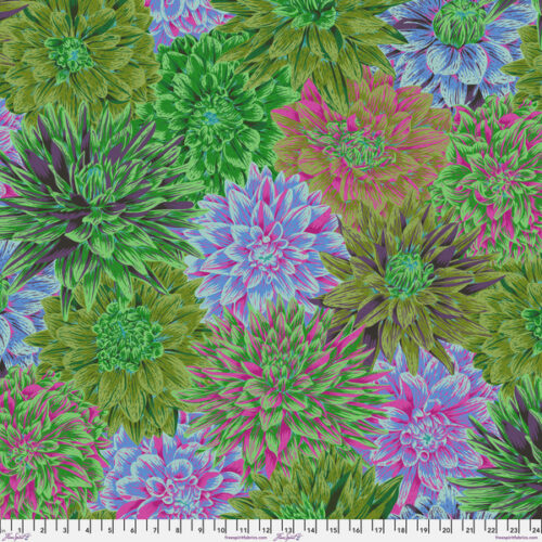 PWPJ137.Green Bursting Stripes, Philip Jacobs for Kaffe Fassett Collective