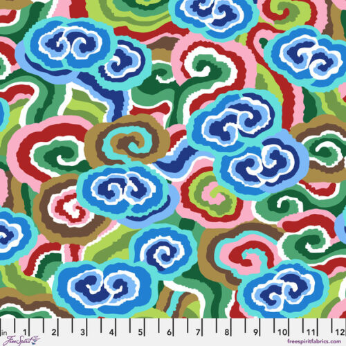 PWPJ138.Blue Cloud Scrolls, Philip Jacobs for Kaffe Fassett Collective
