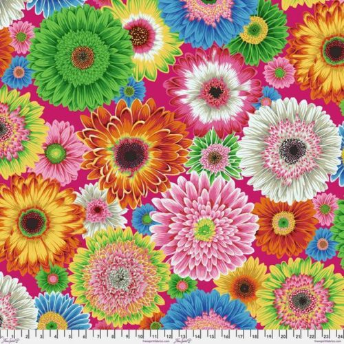 PWPJ139.Bright Gerbera Daisies, Philip Jacobs for Kaffe Fassett Collective