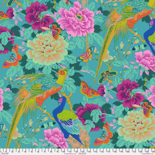 PWPJ142.Blue Birds and Bees, Philip Jacobs for Kaffe Fassett Collective